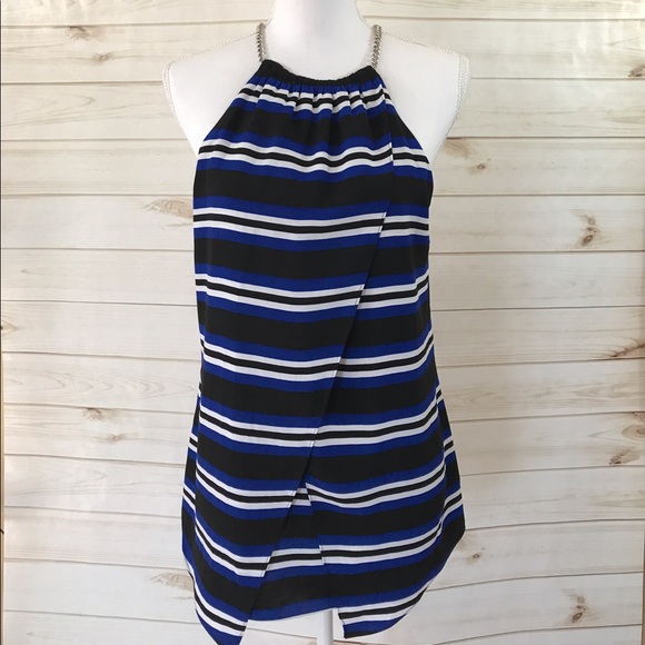 Host Pick 🎉 Michael Kors Halter Striped Chain Top - Picture 2 of 8